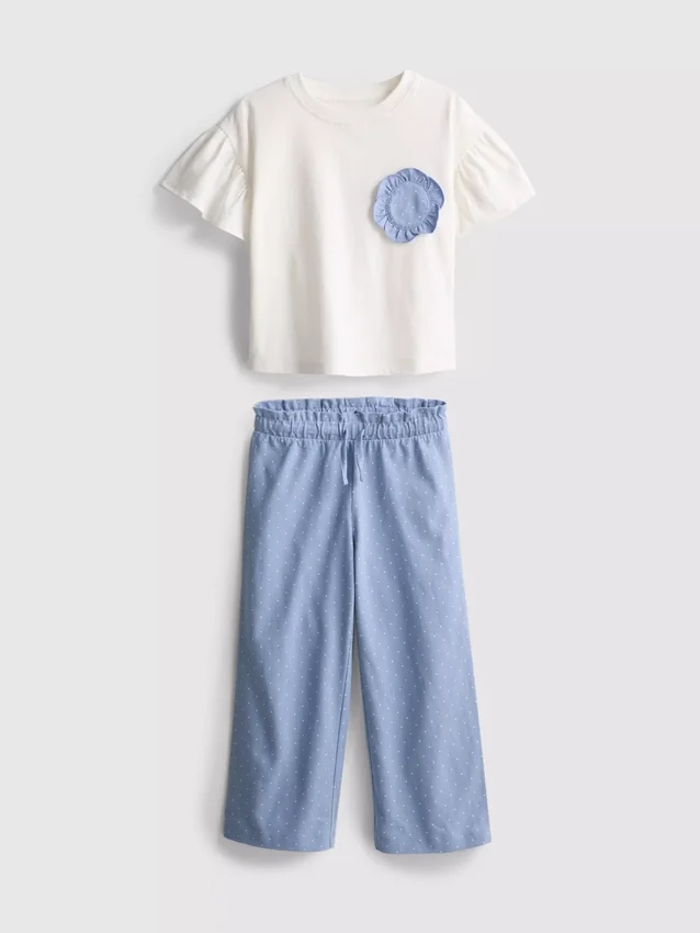 1,5-9 años | Conjunto de camiseta con volantes y pantalones