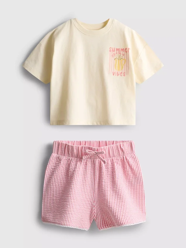 1,5-9 años | Conjunto de camiseta holgada y pantalones cortos