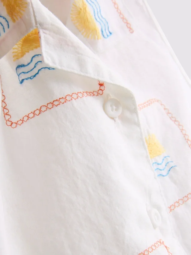 1,5-9 años | Conjunto de camiseta sin mangas y pantalones cortos bordados