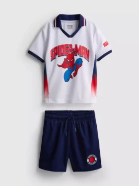 1,5-9 años | Conjunto de camiseta y pantalones cortos de fútbol de Marvel Spider-Man