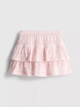 1,5-9 años | Falda-pantalón con volantes y ribete de encaje