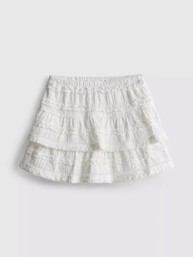 1,5-9 años | Falda-pantalón con volantes y ribete de encaje