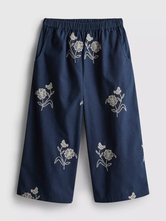 1,5-9 años | pantalones con bordado floral