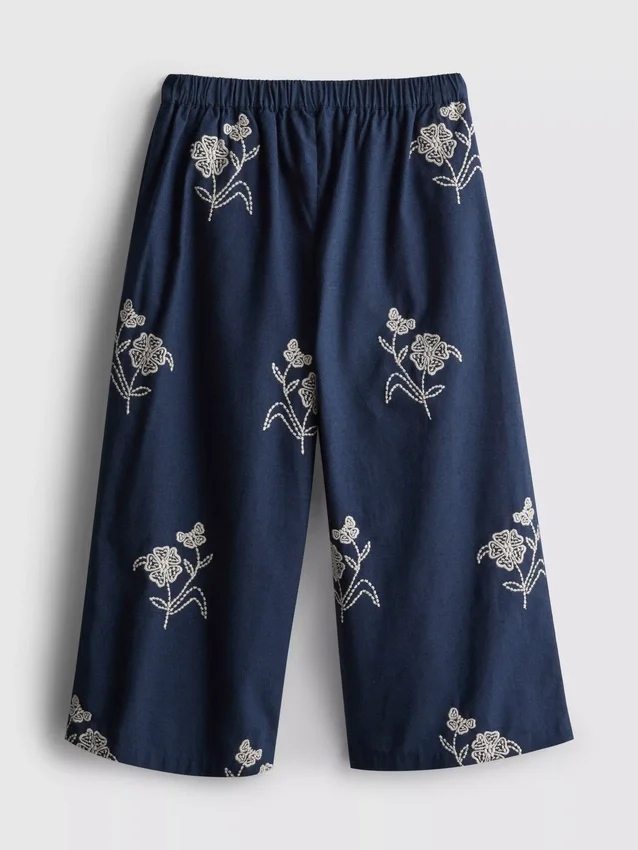 1,5-9 años | pantalones con bordado floral