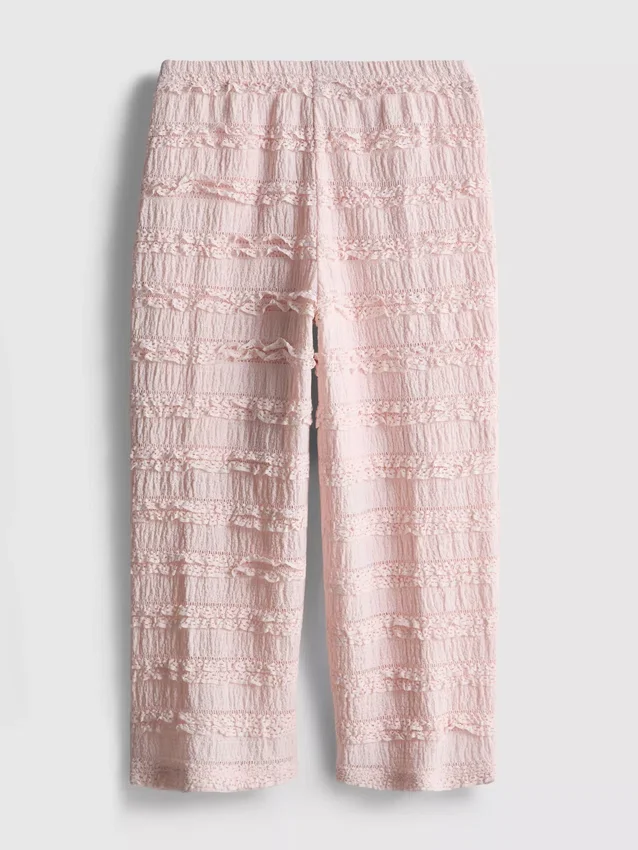 1,5-9 años | Pantalones con volantes y textura arrugada