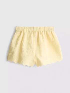 1,5-9 años | Pantalones cortos con ribete festoneado y ojales