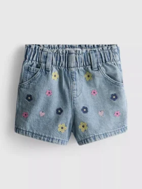 1,5-9 años | pantalones cortos de mezclilla con corte paperbag