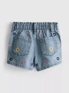 1,5-9 años | pantalones cortos de mezclilla con corte paperbag