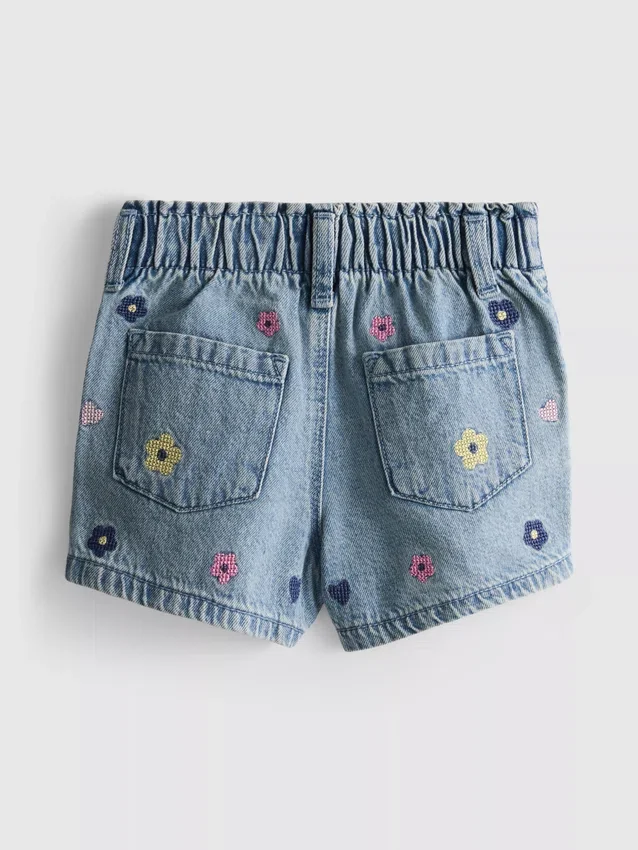 1,5-9 años | pantalones cortos de mezclilla con corte paperbag
