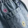 1,5-9 años | pantalones cortos de mezclilla con corte paperbag