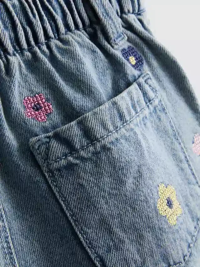 1,5-9 años | pantalones cortos de mezclilla con corte paperbag