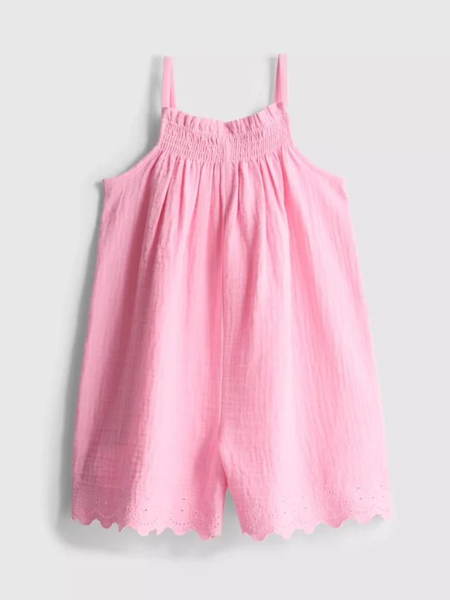1,5-9 años | Pijama bordado con ribete festoneado