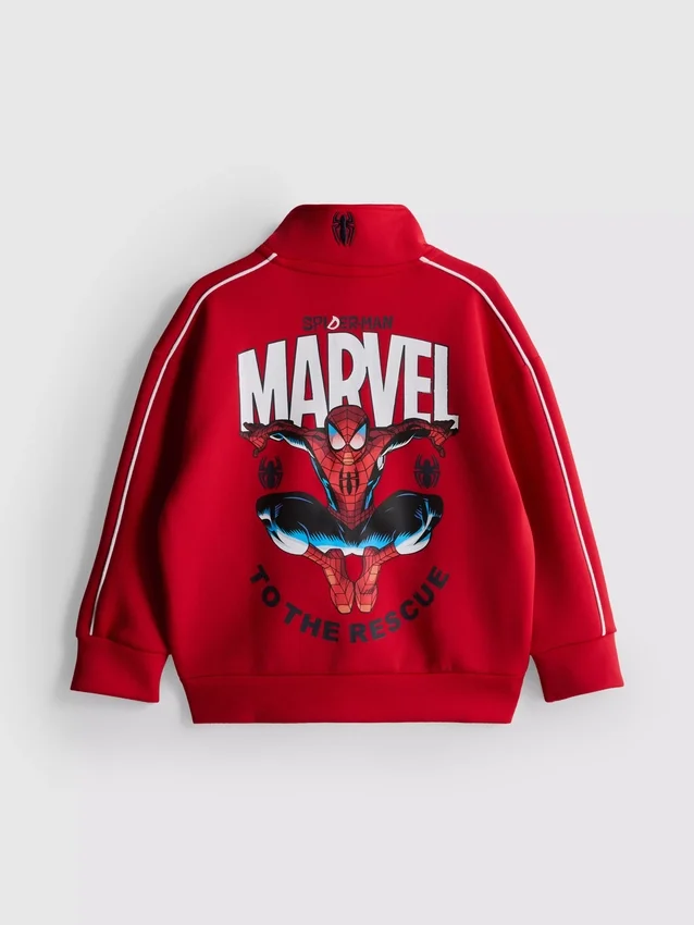 1,5-9 años | Sudadera con cuello de embudo y cremallera de Marvel Spider-Man