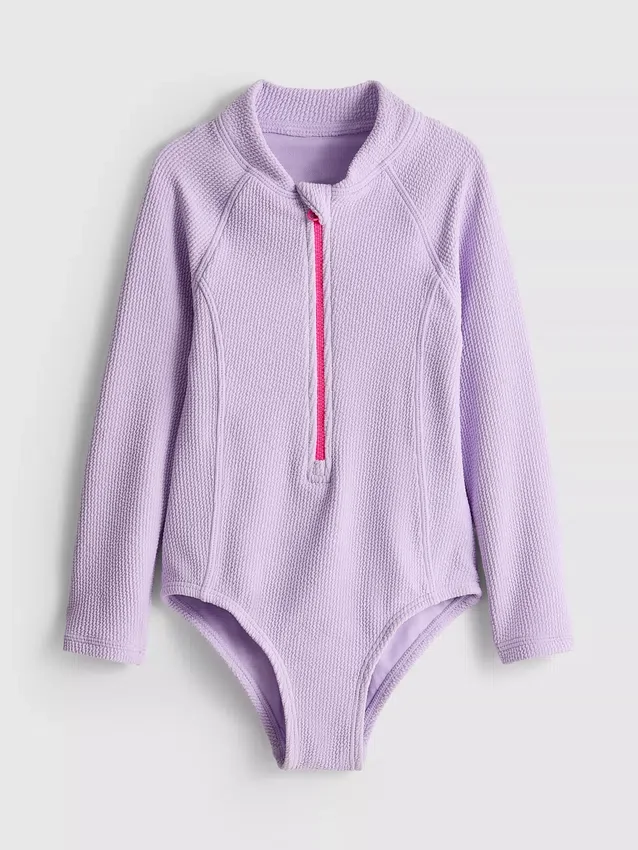 1,5-9 años | Traje de baño de manga larga con textura