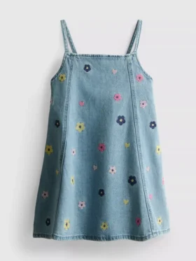 1,5-9 años | vestido de mezclilla bordado