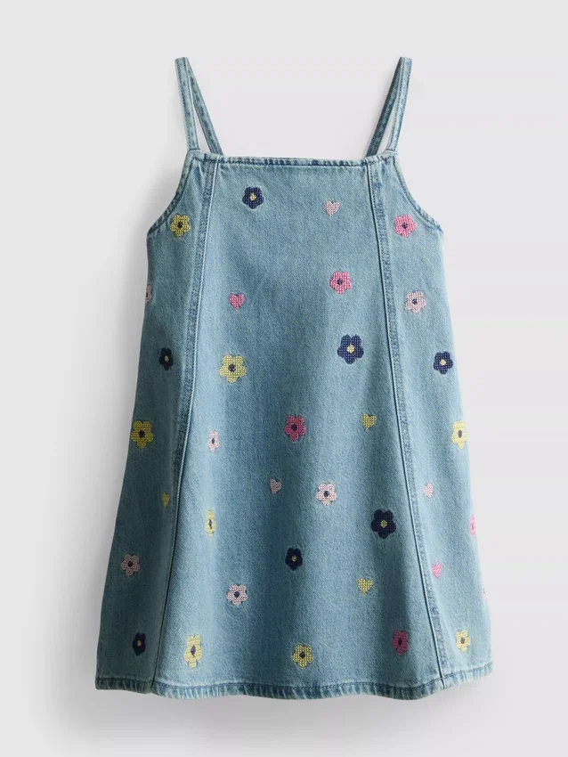 1,5-9 años | vestido de mezclilla bordado