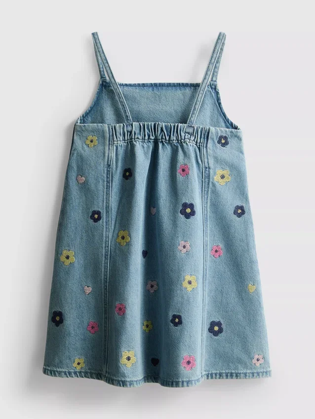 1,5-9 años | vestido de mezclilla bordado