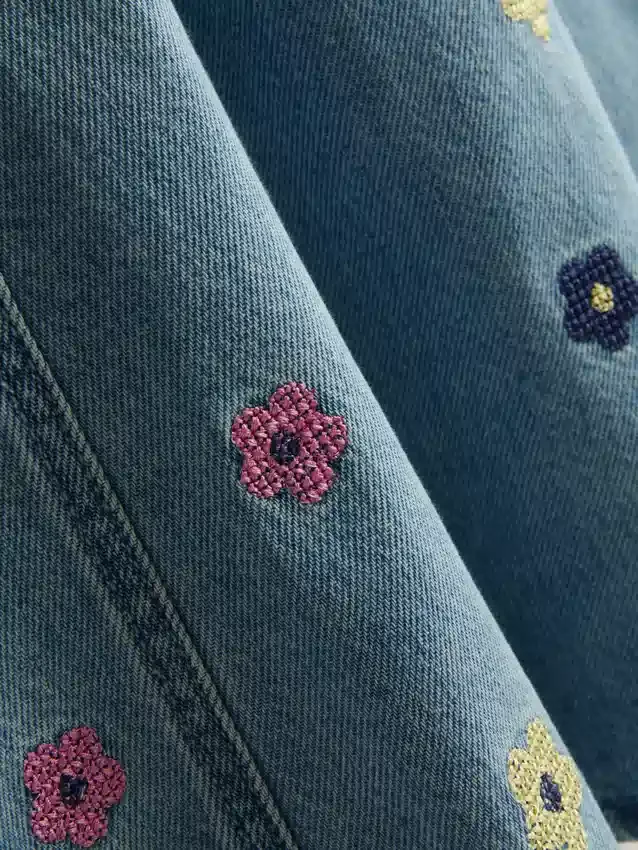 1,5-9 años | vestido de mezclilla bordado