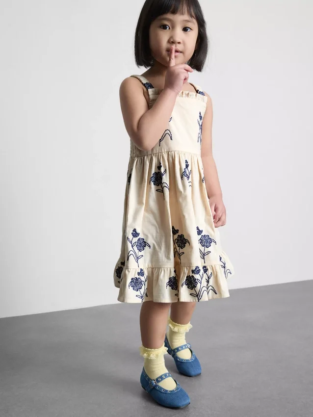 1,5-9 años | vestido floral fruncido en capas