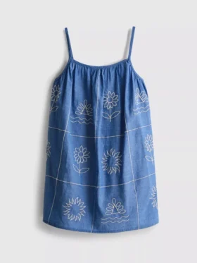 1,5-9 años | Vestido tipo camisola de cambray bordado