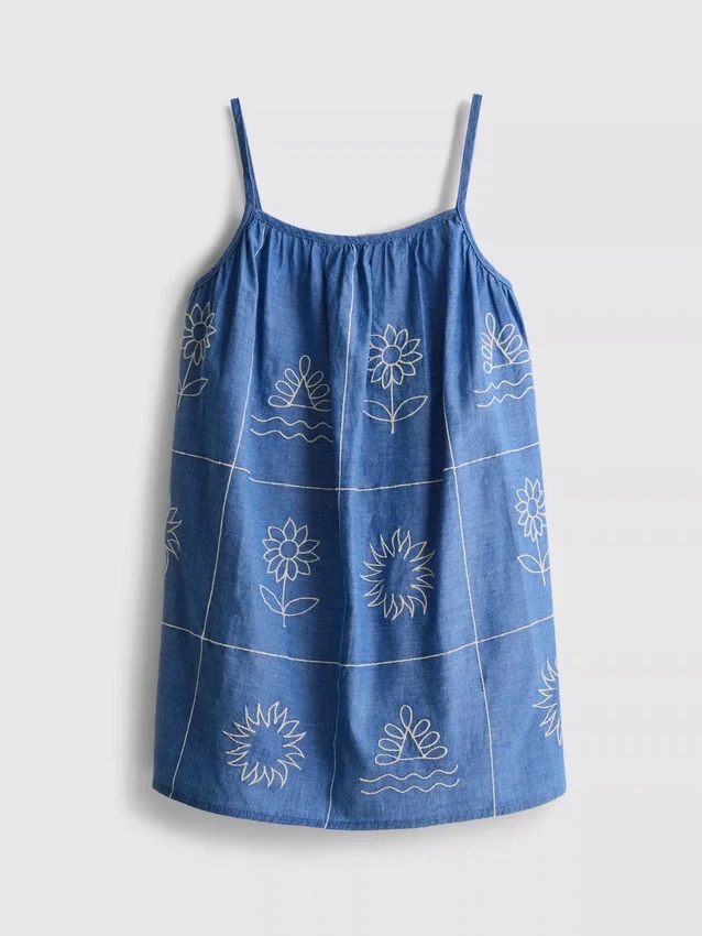 1,5-9 años | Vestido tipo camisola de cambray bordado