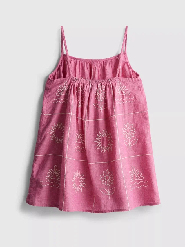 1,5-9 años | Vestido tipo camisola de cambray bordado