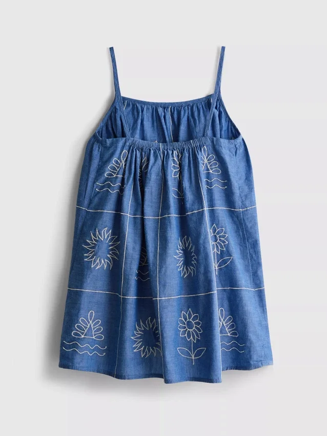 1,5-9 años | Vestido tipo camisola de cambray bordado