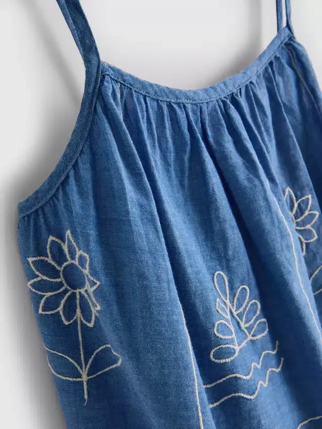 1,5-9 años | Vestido tipo camisola de cambray bordado
