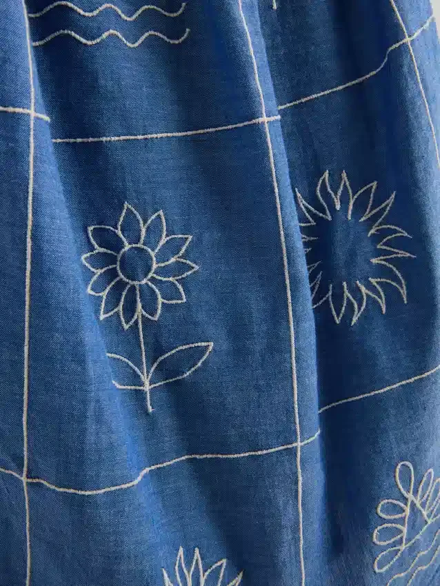 1,5-9 años | Vestido tipo camisola de cambray bordado
