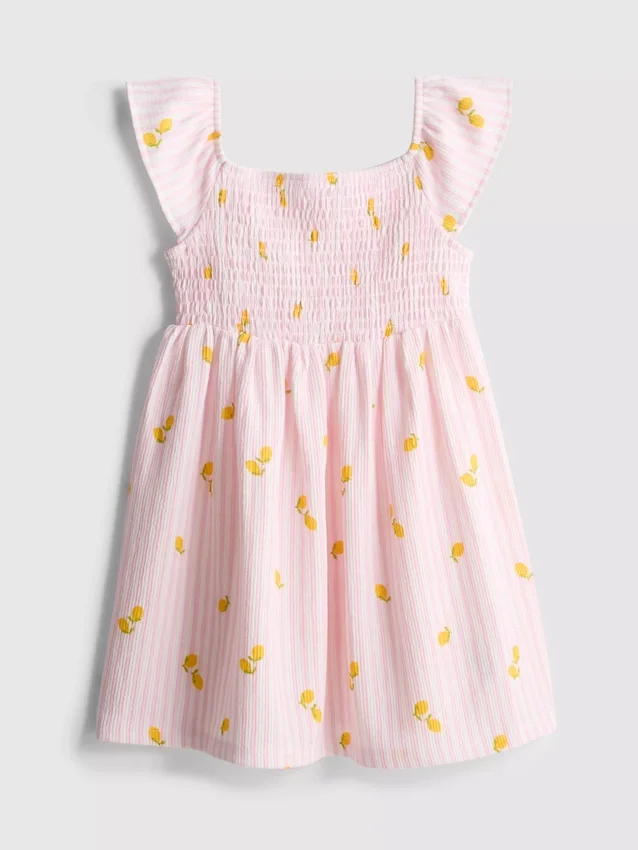 1,5-9 años | Vestido tipo smock con estampado de limones