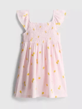 1,5-9 años | Vestido tipo smock con estampado de limones