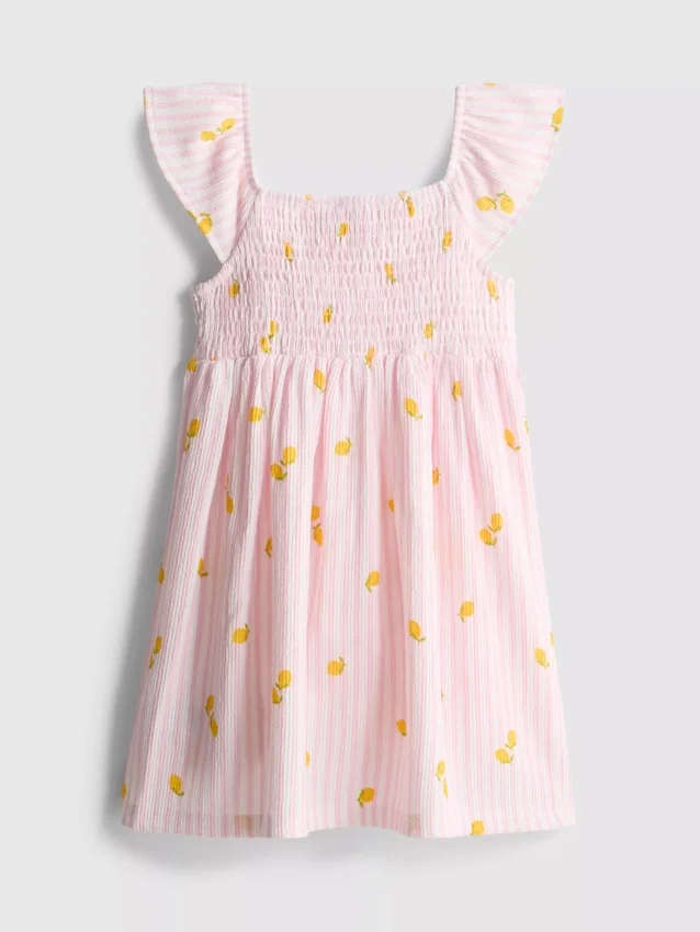 1,5-9 años | Vestido tipo smock con estampado de limones