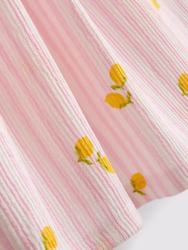1,5-9 años | Vestido tipo smock con estampado de limones