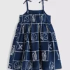 1,5-9 años | Vestido tipo smock con tirantes finos y bordado