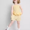 1-9 años | Conjunto de blusa con peplum y pantalones cortos