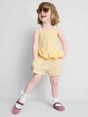 1-9 años | Conjunto de blusa con peplum y pantalones cortos