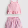 1-9 años | Conjunto de blusa con peplum y pantalones cortos