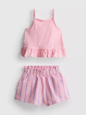 1-9 años | Conjunto de blusa con peplum y pantalones cortos