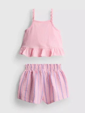 1-9 años | Conjunto de blusa con peplum y pantalones cortos