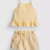1-9 años | Conjunto de blusa con peplum y pantalones cortos