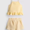 1-9 años | Conjunto de blusa con peplum y pantalones cortos
