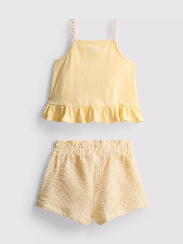1-9 años | Conjunto de blusa con peplum y pantalones cortos
