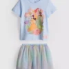 1-9 años | Conjunto de camiseta y falda tutú de las Princesas de Disney