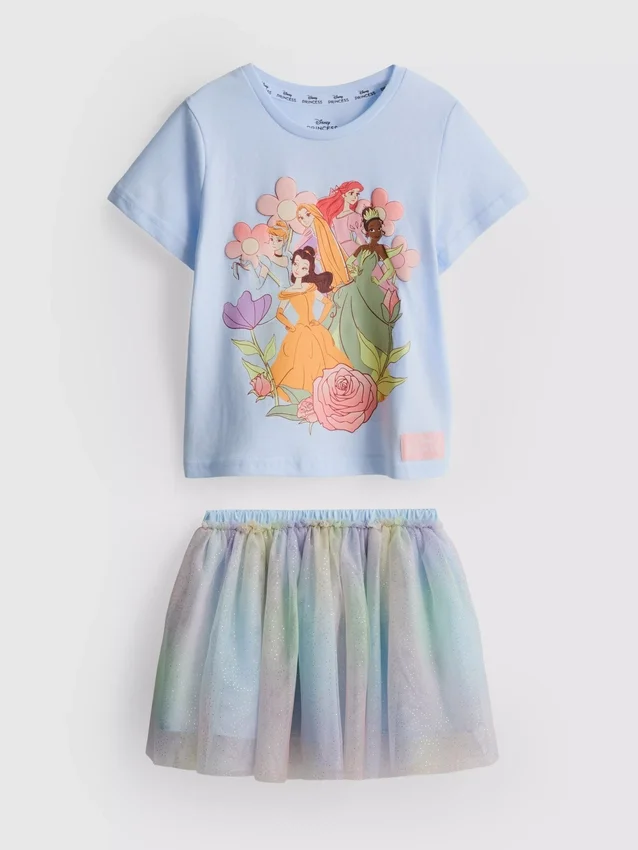 1-9 años | Conjunto de camiseta y falda tutú de las Princesas de Disney