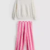 1-9 años | Conjunto de sudadera y pantalones con textura arrugada