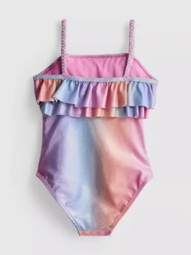 1-9 años | Traje de baño con volantes y purpurina Ombra