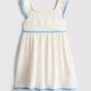 1-9 años | Vestido tipo smock con ribete ondulado