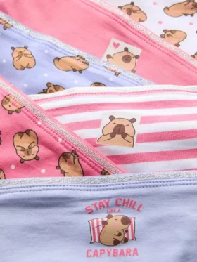 2-15 años | Paquete de 6 calzoncillos de talle bajo con diseño de capibara