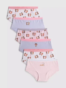 2-15 años | Paquete de 6 calzoncillos de talle bajo con diseño de perro salchicha
