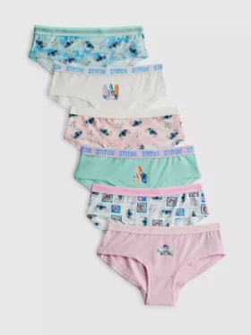 2-15 años | Paquete de 6 calzoncillos de talle bajo con Stitch de Disney